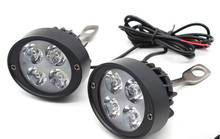 2 pçs led motocicleta farol spotlight 12 v lâmpada de corrida moto acessórios luzes nevoeiro auxiliar lâmpada espelho retrovisor luz 2024 - compre barato