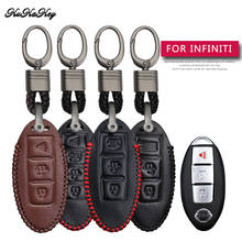 Leather Car Key Case Cover Protection Shell Skin For Infiniti Q50 FX35 FX FX37 G37 G35 Car Keyring Keychain 2024 - buy cheap