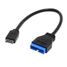 Cable de extensión de Panel frontal de 20 pines para Asus, conector Mini USB 3,1 tipo C a USB 3,0, estándar de 19/20 pines, 20Cm 2024 - compra barato