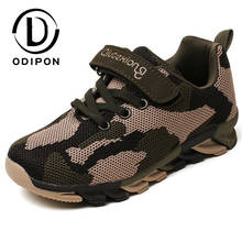 Камуфляжные детские кроссовки для мальчиков, дышащая сетчатая обувь для бега, Детские уличные спортивные кроссовки на липучке для маленьких девочек, болотные кроссовки 2024 - купить недорого