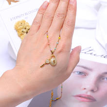 JUWANG DIY Lock Key Pendant Necklaces For Women AAA Cubic Zirconia Mosaic O-chain Choker Necklace Fashion Trendy Jewelry 2024 - buy cheap