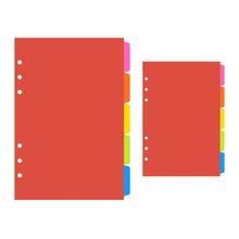 1 conjunto a5 a6 folha solta binder index separador pp colorido 6 furos página divisores 2024 - compre barato