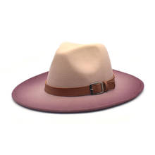 Вареная ткань фетровая шляпка шерстяная джазовая шляпа ковбойская шляпа Кепки в ковбойском стиле зимняя фетровая шляпка шерстяная шляпа с большими полями для Для мужчин Джаз Шапки двухцветная британская шляпка 2021 2024 - купить недорого