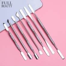 7 Types Stainless Cuticle Pusher Nail Art Stirring Polish Powder Blend Spatulas Tone Rods Manicure Remover Makeup Tools CH809 2024 - buy cheap