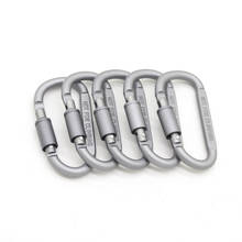 5pcs 8cm Hard Aluminum alloy Outdoor Camping Multifunction Snap Clip Lock Hook Keychain Retractable Spring Carabiner 2024 - buy cheap