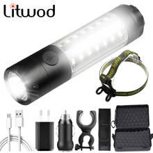 Z20 Litwod  3509-A LED Mini Flashlight XM-L T6 Waterproof Aluminum Torch Usb Rechargeable 18650 Battery for Camping Lantern 2024 - buy cheap