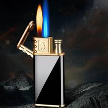 Unusual Magic Double Flame Lighters Metal Free Fire Gas Windproof Cigarette Cigar Jet Torch Turbo Lighter Butane Gadgets for Men 2024 - buy cheap