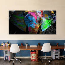 Preto e branco animais selvagens elefante africano pintura em tela cartazes e impressões na parede arte imagens para a sala de estar 2024 - compre barato