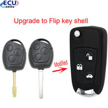 3 кнопки модифицированный Флип складной дистанционный ключ флип-Брелок оболочка для FORD FOCUS MONDEO Fiesta Замена смарт-ключа оболочка 2024 - купить недорого