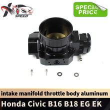 Алюминиевый корпус дроссельной заслонки для Honda Civic Accord B16 B18C Integra 70 мм 90-01 2024 - купить недорого