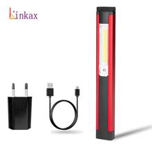 Luz de trabajo recargable por USB, linterna LED COB portátil, Lámpara de trabajo magnética, 5 modos, luz de inspección para acampar al aire libre 2024 - compra barato