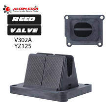 Alconstar-sistema de válvula palheta para motocicletas, fibra de carbono, v302a, entrada para yamaha, yz125, 1995 a 2004, atv, pit bike, corrida 2024 - compre barato