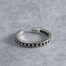 Anéis redondos punk prateados com miçangas, joia grande de casamento para meninas, presente de natal 2024 - compre barato