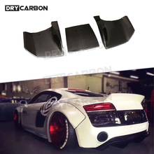 Carbon Fiber Rear Lip Diffuser Spoiler Aprons for Audi R8 V8 V10 2013 - 2016 3 PCS/Set FRP Bumper Protector Car Styling 2024 - buy cheap