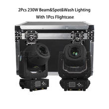 Flight Case With 2pcs Spot 230W LED Wash Moving Head Beam Light Led DMX DJ Stage Disco Effect 6/18CHs Lyre 2024 - buy cheap