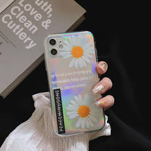 Роскошный чехол для телефона Blu-Ray с рисунком маргариток и цветов для iPhone 11 Pro Max XR Xsmax X 7 7 Puls 6 6S 7 8 Puls, мягкие силиконовые чехлы 2024 - купить недорого