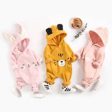 Sanlutoz Winter Cotton Baby Romper with Hoodie Cartoon Animal Newborn Baby Clothing Cute Toddler Infant Clothes 2024 - buy cheap