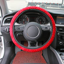 Onever Soft Plush Car DIY Steering Wheel Cover Braid Steering-wheel Winter Warm Covers Car Styling Interior Accessories 2024 - buy cheap
