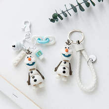 LLavero de Frozen Olaf de Disney, paquete de llavero colgante, llavero colgante, muñeco de nieve, nieve, Tesoro, regalo, Animal 2024 - compra barato