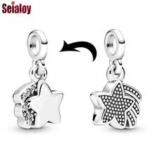 Seialoy 2Pcs New Shooting Star Charms Meteor Beaded Fit Brands Bracelet Bangle Leather Rope Snake Chain Diy Necklace Jewelry 2024 - buy cheap