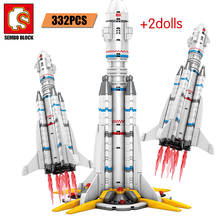 SEMBO 322PCS Compatible City Carrier Launch Vehicle Building Blocks Astronaut The Wandering Earth Bricks Toys for Boys 2024 - buy cheap