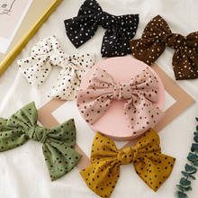 Women Chiffon Dot Double Layer Bow Hair Clips Hairpin Elastic Fashion Spring Summer Girls Ponytail Holder Hair Accessories 2024 - buy cheap