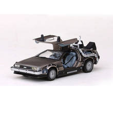 Regreso al futuro 1/43 Diecast aleación Delorean modelo de coche DMC12 chapado 1-3 generación adultos colección adornos de recuerdo regalo 2024 - compra barato