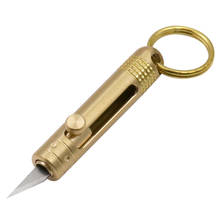 MINI Brass Pocket Knife CS Go Push Key Knife Self-defense Gun Bolt Knife Folding Knifes Pocketknife EDC Camp Survival Tool 2024 - buy cheap