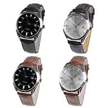 Men Watch Vintage Date Calendar Dial Clock Faux Leather Business Analog Quartz Wrist Watch reloj mujer 2024 - buy cheap