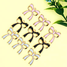 20pcs 18x20mm enamel bowknot charms for DIY jewelry making and crafting cute earring pendant necklace bracelet Findings XL927 2024 - buy cheap