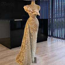 High Neck Women Party Dresses Custom Made Sequins Graduation Party Dress African Plus Evening Gown 2021 Vestidos 2024 - buy cheap