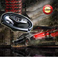 Altavoz Coaxial con cubierta de red para coche, potente altavoz HiFi de 6x9 pulgadas, 1200W, 4 Ohm, Audio automático, 5 vías, 2 uds. 2024 - compra barato