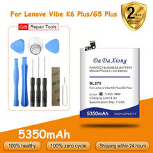 Bateria de alta capacidade 5350mah bl270 para lenovo vibe k6 plus g5 g substituição batteria + ferramentas gratuitas 2024 - compre barato
