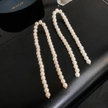 Exknl Fashion Luxury Long Tassel Drop Earrings for Women Big Party Korean Simulated Pearls Dangle Earrings Jewelry Gift 2021 2024 - buy cheap