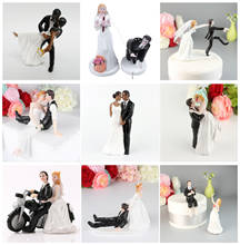 Black Groom Bride Marry Resin Figurine Wedding Cake Topper Wedding Decoration Day Valentine's Engagement Decor Anniversary 2024 - buy cheap