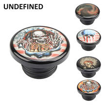Motorcycle Fuel Tank Cap Flame Skull Vented Right Side Gas Cap Cover For Harley Sportster XL1200 883 Road King Dyna FXD Softail 2024 - buy cheap