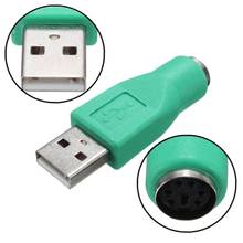 Cool Green USB Male to PS2 Female Convertor Adapter for Keyboard Mouse 2024 - buy cheap