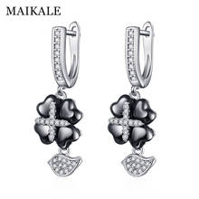 MAIKALE Classic Flower Shape Ceramic Drop Earrings Jewelry Earrings Plated Gold  High Quality Earrings For Women To Gifts 2024 - buy cheap