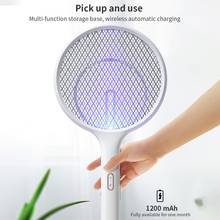3500V Electric Insect Racket Swatter Zapper USB 1200mAh Rechargeable Mosquito Swatter Kill Fly 3 Network Bug Zapper Killer Trap 2024 - buy cheap