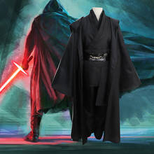 Диффузное шоу Звездные войны одежда косплей Анакин джедай одежда самураев черный костюм костюмы на Хэллоуин для мужчин взрослых 2024 - купить недорого