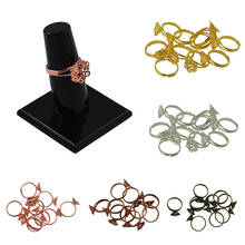 12 PCS Elegant Adjustable Ring Settings Blank/Base Cabochons Bezels Jewelry Findings 2024 - buy cheap