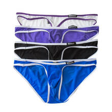 4PCS/Lot Sexy Mens Briefs Underwear Mini Bikini Thongs Smooth Low Rise Underpants Male Slip Homme Panties Bulge Pouch Jockstrap 2024 - buy cheap
