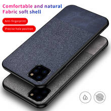 Funda de silicona suave con borde y textura de tela para iphone, carcasa trasera protectora para iPhone 11 Pro Max, 11 Pro 2024 - compra barato