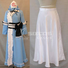 Game Touhou Project Saigyouji Yuyuko Cosplay Costume Blue Uniform Suit Female Party Role Play Clothing High-End Custom-Make 2024 - buy cheap