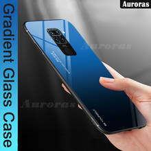 Auroras para redmi note 9 capa cor degradê, vidro temperado, capa dura para redmi note 9, capas de telefone à prova de choque 2024 - compre barato