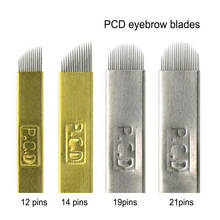 20/50/100/500pcs Tebori Microblading PCD 12F/14F/19U/21U Needles Permanent Makeup Manual Eyebrow Curved and U Shape Blades 2024 - buy cheap