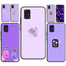 Capa estética roxa rabiscos, capa para samsung a51 a71 a11 a31 a41 a20e a21s a01 a02s a50 a40 a70 a12 a52 a72 a32 2024 - compre barato