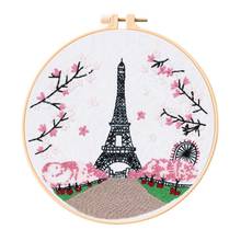 Embroidery Kits for Beginners - Eiffel Patterns - Contains all Embroidery Materials and Tools - DIY Embroidery Kits 2024 - buy cheap