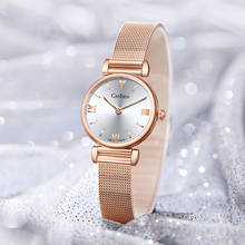 2020 CADISEN 18K GOLD Woman Watch Luxury Brand Mesh Belt Wristwatch Japan movement Gold Quartz Watch factory dropshipping Outlet 2024 - buy cheap