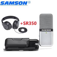 Портативный USB-микрофон Samson Go с клипсой и наушниками SR350 для компьютерной записи голоса и трансляции музыки 2024 - купить недорого